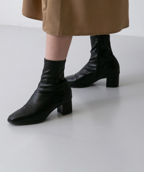 menue（メヌエ）の「【 極やわ 】 ストレッチブーツ 5cmヒール（ブーツ・レディース・アイボリー/グレイッシュベージュ/ブラック/ブラック系・3L/L/S/LL/M/SS）」の9枚目の写真