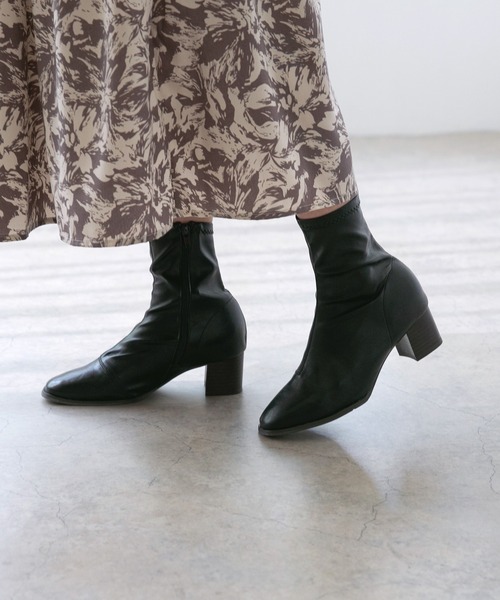 menue（メヌエ）の「【 極やわ 】 ストレッチブーツ 5cmヒール（ブーツ・レディース・アイボリー/グレイッシュベージュ/ブラック/ブラック系・3L/L/S/LL/M/SS）」の8枚目の写真