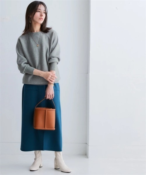 nissen（ニッセン）の「スウェットライクラグランニット（ニット/セーター・レディース・パープル/ベージュ系/杢グレー/ロイヤルブルー/ブラック/モカ/ライラック系/ネイビー系/レッド/オートミール・LL/L/M/S）」の21枚目の写真