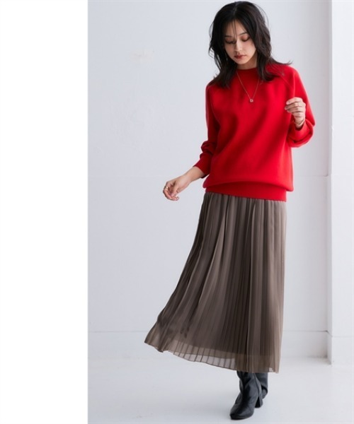 nissen（ニッセン）の「スウェットライクラグランニット（ニット/セーター・レディース・パープル/ベージュ系/杢グレー/ロイヤルブルー/ブラック/モカ/ライラック系/ネイビー系/レッド/オートミール・LL/L/M/S）」の18枚目の写真