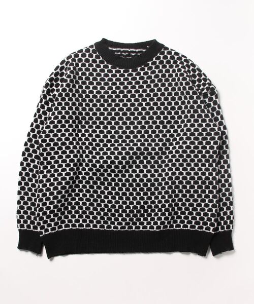 Burner（バーナー）の「【OKUOKU　0909】ニット / チェック柄 / ルーズ oku-tops-726669595082-32　A1（ニット/セーター・レディース・ブラウン系その他/ブラック系その他・FREE）」の4枚目の写真