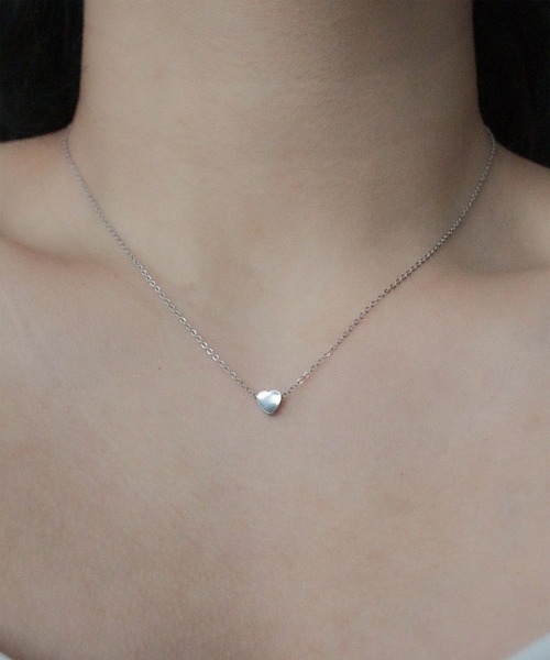 ebine（エビネ）の「金属アレルギー/Simple Heart Necklace/サージカルステンレス/ハートネックレス（ネックレス・レディース・シルバー/ゴールド/ピンクゴールド・38cm）」の9枚目の写真