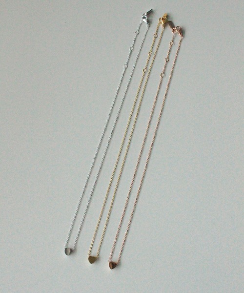 ebine（エビネ）の「金属アレルギー/Simple Heart Necklace/サージカルステンレス/ハートネックレス（ネックレス・レディース・シルバー/ゴールド/ピンクゴールド・38cm）」の12枚目の写真