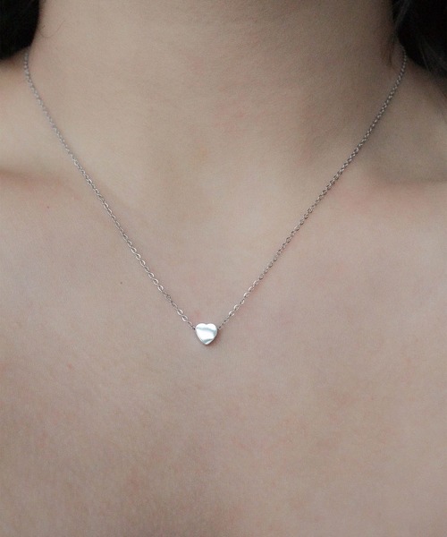 ebine（エビネ）の「金属アレルギー/Simple Heart Necklace/サージカルステンレス/ハートネックレス（ネックレス・レディース・シルバー/ゴールド/ピンクゴールド・38cm）」の20枚目の写真