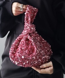 me+em select | 【 ５color 】２WAY スパンコール巾着ハンドバッグ(ハンドバッグ)