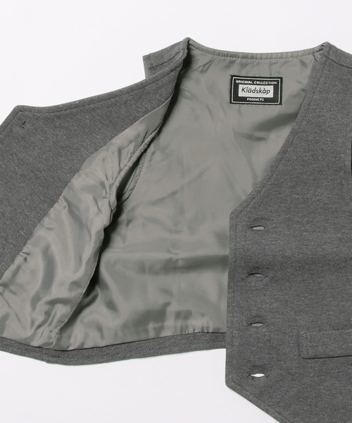 kladskap(クレードスコープ)の「セレモニーベスト(ベスト・キッズ・チャコール・90cm/100cm/110cm/120cm)」の3枚目の写真