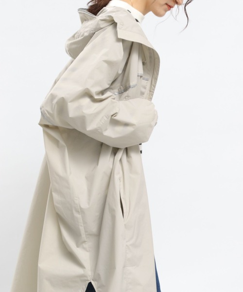 GLOBAL WORK Smile Seed Store（グローバルワーク スマイルシードストア）の「レインロングブルゾン/975910（ブルゾン・レディース・ブラック/ダークカーキ/ライトグレー・SMALL/LARGE/MEDIUM）」の3枚目の写真