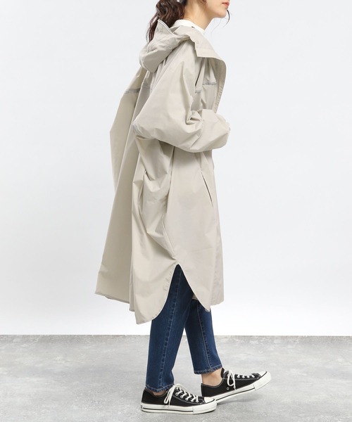 GLOBAL WORK Smile Seed Store（グローバルワーク スマイルシードストア）の「レインロングブルゾン/975910（ブルゾン・レディース・ブラック/ダークカーキ/ライトグレー・SMALL/LARGE/MEDIUM）」の10枚目の写真