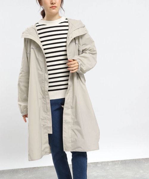 GLOBAL WORK Smile Seed Store（グローバルワーク スマイルシードストア）の「レインロングブルゾン/975910（ブルゾン・レディース・ブラック/ダークカーキ/ライトグレー・SMALL/LARGE/MEDIUM）」の12枚目の写真