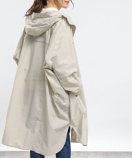 GLOBAL WORK Smile Seed Store（グローバルワーク スマイルシードストア）の「レインロングブルゾン/975910（ブルゾン・レディース・ブラック/ダークカーキ/ライトグレー・SMALL/LARGE/MEDIUM）」の14枚目の写真