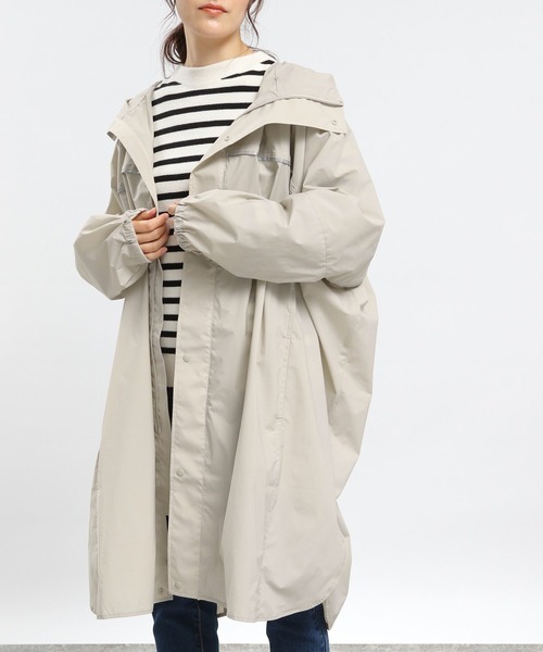 GLOBAL WORK Smile Seed Store（グローバルワーク スマイルシードストア）の「レインロングブルゾン/975910（ブルゾン・レディース・ブラック/ダークカーキ/ライトグレー・SMALL/LARGE/MEDIUM）」の15枚目の写真