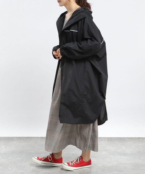 GLOBAL WORK Smile Seed Store（グローバルワーク スマイルシードストア）の「レインロングブルゾン/975910（ブルゾン・レディース・ブラック/ダークカーキ/ライトグレー・SMALL/LARGE/MEDIUM）」の5枚目の写真