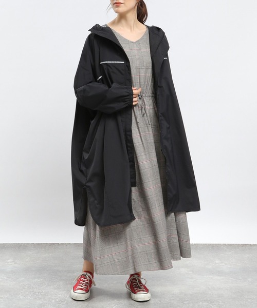 GLOBAL WORK Smile Seed Store（グローバルワーク スマイルシードストア）の「レインロングブルゾン/975910（ブルゾン・レディース・ブラック/ダークカーキ/ライトグレー・SMALL/LARGE/MEDIUM）」の6枚目の写真