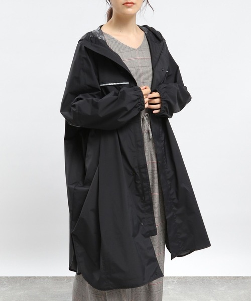 GLOBAL WORK Smile Seed Store（グローバルワーク スマイルシードストア）の「レインロングブルゾン/975910（ブルゾン・レディース・ブラック/ダークカーキ/ライトグレー・SMALL/LARGE/MEDIUM）」の7枚目の写真