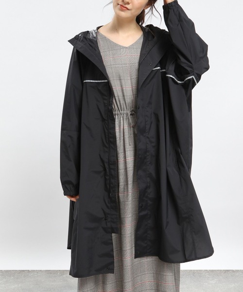 GLOBAL WORK Smile Seed Store（グローバルワーク スマイルシードストア）の「レインロングブルゾン/975910（ブルゾン・レディース・ブラック/ダークカーキ/ライトグレー・SMALL/LARGE/MEDIUM）」の8枚目の写真