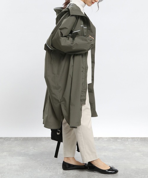 GLOBAL WORK Smile Seed Store（グローバルワーク スマイルシードストア）の「レインロングブルゾン/975910（ブルゾン・レディース・ブラック/ダークカーキ/ライトグレー・SMALL/LARGE/MEDIUM）」の18枚目の写真