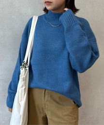 23AWもちっとカラーハイネックニット