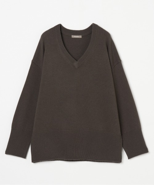 HELIOPOLE(エリオポール)の「WOOL V NECK PO(ニット/セーター・レディース・イエロー/チャコールグレー/アイボリー・38)」の3枚目の写真