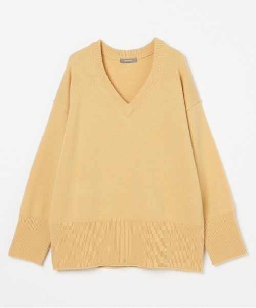 HELIOPOLE(エリオポール)の「WOOL V NECK PO(ニット/セーター・レディース・イエロー/チャコールグレー/アイボリー・38)」の9枚目の写真