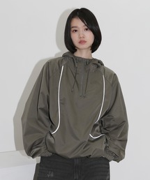 MSG（エムエスジー）の「ハーフジップパイピングリフレクトテックジャケット（ブルゾン）」