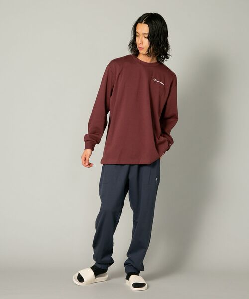 【CHAMPION/チャンピオン】裏起毛 ルームウェア ワンポイントブランドロゴ刺繍 パジャマ セットアップ 上下セット（ルームウェア/パジャマ）｜Champion（チャンピオン）