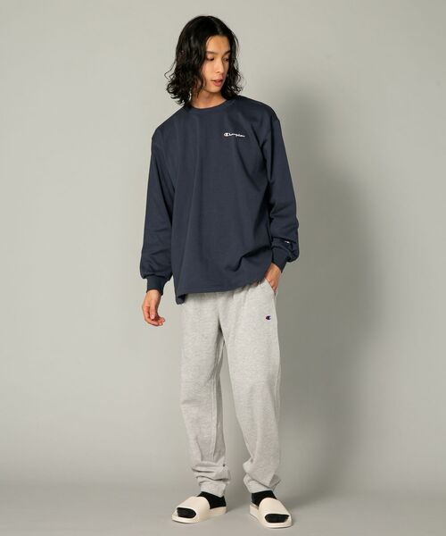 【CHAMPION/チャンピオン】裏起毛 ルームウェア ワンポイントブランドロゴ刺繍 パジャマ セットアップ 上下セット（ルームウェア/パジャマ）｜Champion（チャンピオン）