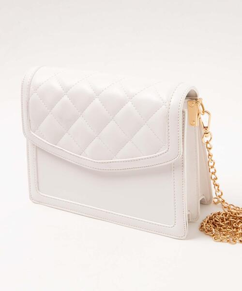 WEGO（ウィゴー）の「WEGO/フラップデザインチェーンショルダー（ショルダーバッグ・レディース・その他2/その他1/ブラック・FREE）」の6枚目の写真