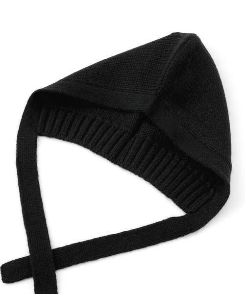 HIGHTIDE（ハイタイド）の「odds KNIT HOOD オッズ ニットフード バラクラバ ウール ニット帽子（ニットキャップ/ビーニー・レディース・グレー/ブラック/ベージュ・FREE）」の10枚目の写真