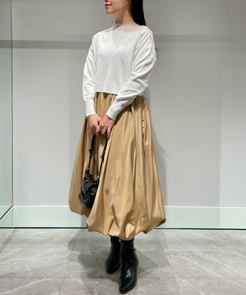 CELFORD(セルフォード)の「バルーンフレアスカート(スカート・レディース・アイボリー/ブラック/ゴールド・36/38)」の3枚目の写真