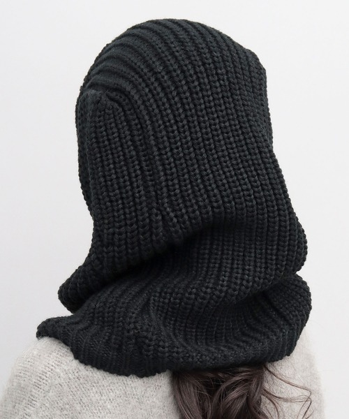 セール】ビッグシルエット ニットフード バラクラバ（ネックウォーマー