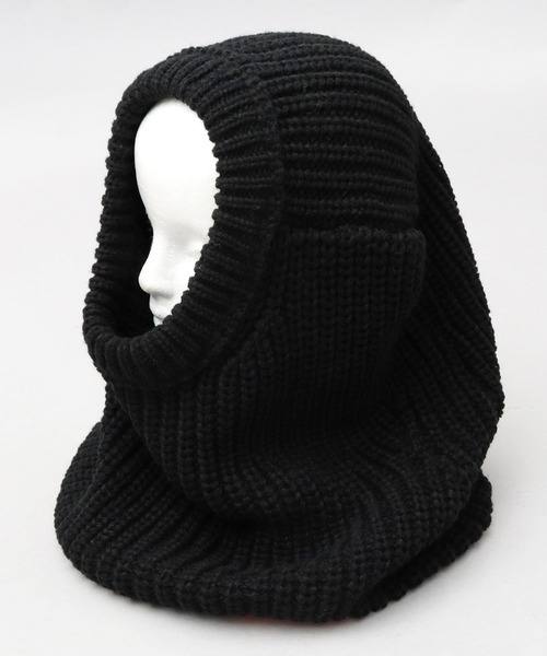 セール】ビッグシルエット ニットフード バラクラバ（ネックウォーマー