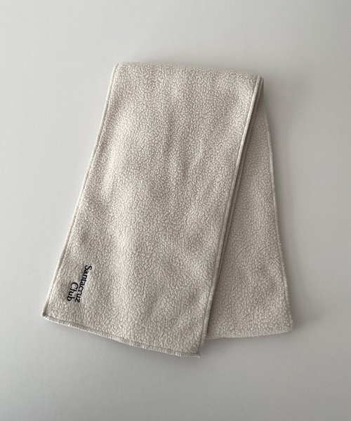 CANAL JEAN（キャナルジーン）の「El mar　Santacruz Club刺繍フリースマフラー（マフラー・レディース・ブラック/ネイビー/アイボリー・ONE SIZE）」の13枚目の写真