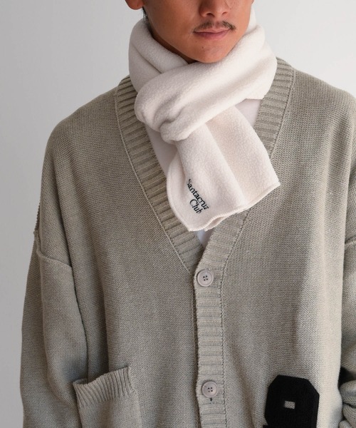 CANAL JEAN（キャナルジーン）の「El mar　Santacruz Club刺繍フリースマフラー（マフラー・レディース・ブラック/ネイビー/アイボリー・ONE SIZE）」の18枚目の写真