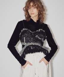 LA BELLE ETUDE | ミックスツイードニットビスチェ(ベスト)