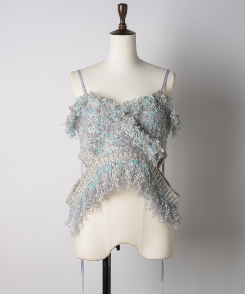 Labelleetude ラベルエチュード ミックスツイードニットビスチェ LA BELLE ETUDE（ラベルエチュード）の「ミックスツイードニット