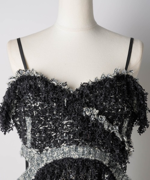 LA BELLE ETUDE(ラベルエチュード)の「ミックスツイードニットビスチェ(ベスト・レディース・ブラック/ライトブルー・FREE)」の20枚目の写真