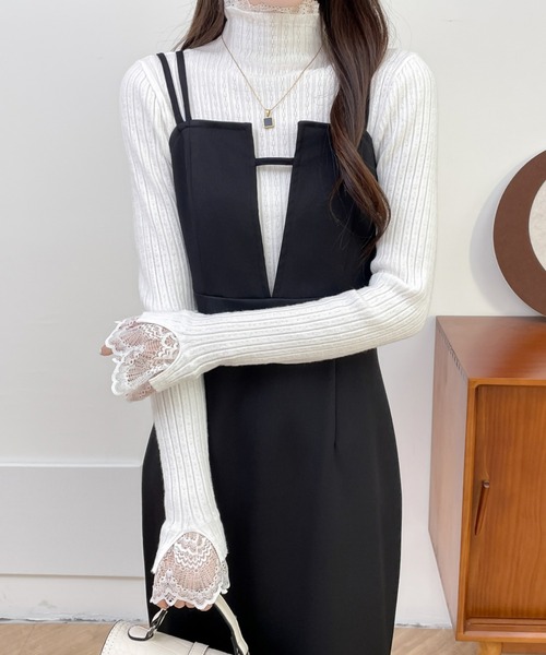 ABITOKYO(アビトーキョー)の「スキッパネックマーメイドロングキャミワンピース(ワンピース・レディース・ブラック/ベージュ/モカ・M/L)」の15枚目の写真