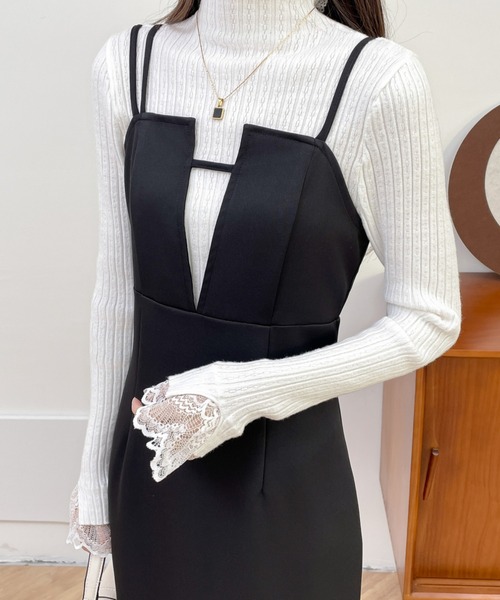 ABITOKYO(アビトーキョー)の「スキッパネックマーメイドロングキャミワンピース(ワンピース・レディース・ブラック/ベージュ/モカ・M/L)」の16枚目の写真