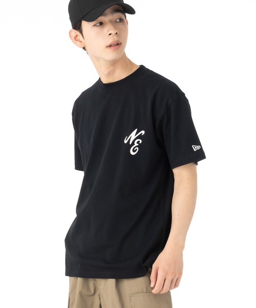 半袖Tシャツ★ニューエラ★コラボレーション MEGADETH BLACK ニューエラ 半袖Tシャツ スポーツ クラシックイニシャルロゴ(T
