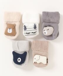 mosox（モソックス）の「【mosox】かわいい動物モチーフ付き滑り止め入りkids靴下5点セット（ソックス/靴下）」