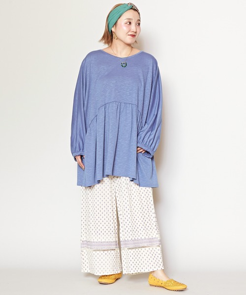 チャイハネ（チャイハネ）の「【チャイハネ】エスニックプリントワイドパンツ（その他パンツ・レディース・ピンク/グリーン/オレンジ/ブラック/ベージュ・FREE）」の21枚目の写真