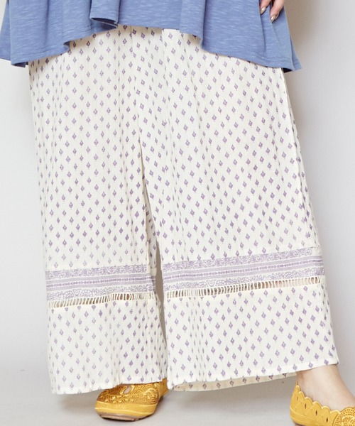 チャイハネ（チャイハネ）の「【チャイハネ】エスニックプリントワイドパンツ（その他パンツ・レディース・ピンク/グリーン/オレンジ/ブラック/ベージュ・FREE）」の22枚目の写真