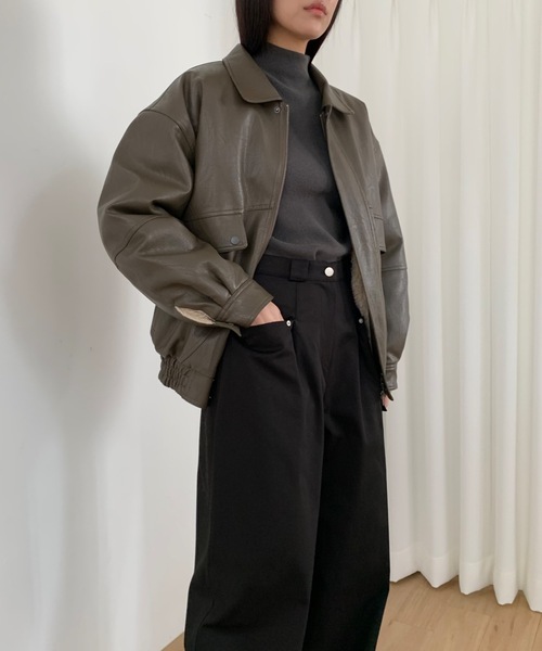 Didot.showroom（ディドット ショールーム）の「ボア裏起毛 レザー