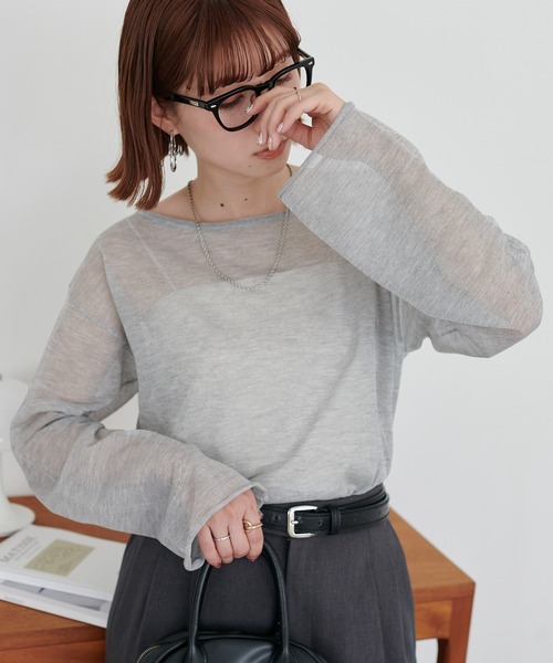 WEB限定】2WAYワンショルシアープルオーバー（ニット/セーター