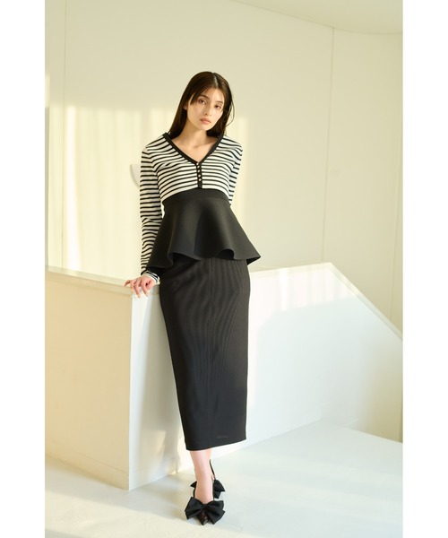 SNIDEL（スナイデル）の「シンプルタイトスカート（スカート・レディース・ブラック/オフホワイト/ピンク/ダークグレー・0/1）」の5枚目の写真