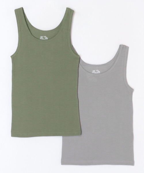 FRUIT OF THE LOOM（フルーツオブザルーム）の「【FRUIT OF THE LOOM】アイレットタンクトップ2P/2パックセット（タンクトップ・レディース・オレンジ/イエロー/カーキ・S/L/M）」の14枚目の写真