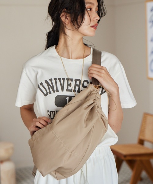 BARNYARDSTORM（バンヤードストーム）の「BARNYARDSTORM / ドロストモイストショルダー（ショルダーバッグ・レディース・ブラック/ベージュ/カーキ・FREE）」の15枚目の写真