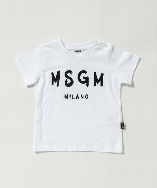 MSGM（エムエスジーエム）の「MSGM(エムエスジーエム)Baby ブランドロゴ半袖Tシャツカットソー（Tシャツ/カットソー・キッズ・ホワイト/イエロー/レッド/ピンク/ブルー・9M/12M/18M/24M/36M）」の2枚目の写真