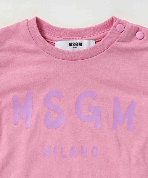 MSGM（エムエスジーエム）の「MSGM(エムエスジーエム)Baby ブランドロゴ半袖Tシャツカットソー（Tシャツ/カットソー・キッズ・ホワイト/イエロー/レッド/ピンク/ブルー・9M/12M/18M/24M/36M）」の11枚目の写真