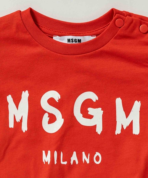 MSGM（エムエスジーエム）の「MSGM(エムエスジーエム)Baby ブランドロゴ半袖Tシャツカットソー（Tシャツ/カットソー・キッズ・ホワイト/イエロー/レッド/ピンク/ブルー・9M/12M/18M/24M/36M）」の14枚目の写真